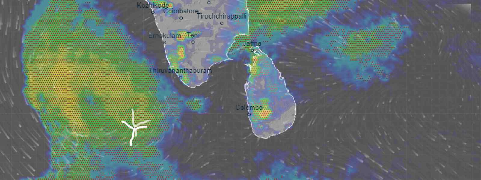 ප්‍රදේශ රැසකට අද සවස ගිගුරුම් සහිත තද වැසි..